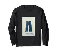 l'art Pictural du Denim Indigo Icones pour la véritable tête en Jean Manche Longue
