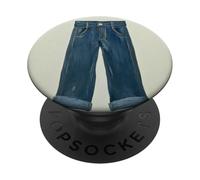l'art Pictural du Denim Indigo Icones pour la véritable tête en Jean PopSockets PopGrip Adhésif