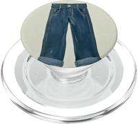 l'art Pictural du Denim Indigo Icones pour la véritable tête en Jean PopSockets PopGrip pour MagSafe