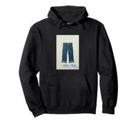 l'art Pictural du Denim Indigo Icones pour la véritable tête en Jean Sweat à Capuche