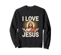 l'art radieux du Sauveur J'aime Jésus Sweatshirt