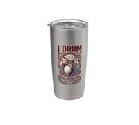 L'art rétro de I Drum : frapper les gens avec des bâtons est mal vu Gobelet isotherme en acier inoxydable double paroi