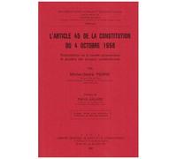 L'article 45 De La Constitution Du 4 Octobre 1958 - Rationalisation De La Navette Parlementaire Et Équilibre Des Pouvoirs Constitutionnels