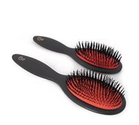 L'Artisan Brossier - Duo de Brosses à Cheveux Pneumatiques - Nylon 63% Biosourcé - Coffret Cadeau Brosses Grand et Petit Formats, 100% Vegan, Manche en Résine Injectée - Fabrication Française