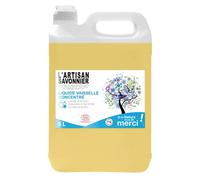 L'artisan savonnier - Liquide Vaisselle Bio 5L formule 100% végétale pour un bon lavage et dégraissage de votre vaisselle. Doux pour vos mains grâce à son parfum 100% huile essentielle