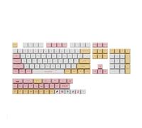 LARUISEE Touches Macaron Candy DyeSublimation PBT XDA Profile pour clavier mécanique filaire USB 125 touches pour programmeurs et joueurs