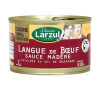 LARZUL - Langue de bœuf sauce Madère - Cuisinée au Sel de Guérande · Sans Colorant · Sans Exhausteur de Goût · 2 Portions - la boîte de 410g - Le Lot De 2