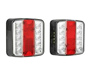 LAS 10103 Lot de 2 Feux arrière LED pour remorque 12 V
