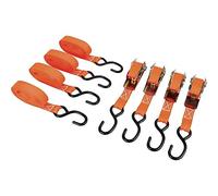 LAS 10342 Lot de 4 Sangles d'arrimage avec cliquet et Crochets en S 5 m x 2,5 cm