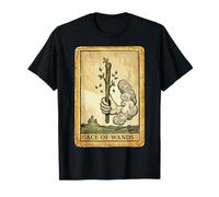 L'As rétro des Baguettes Tarot Card Vintage Occult Design T-Shirt