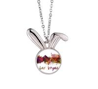 Las Vegas Amecity Collier avec pendentif lapin aquarelle