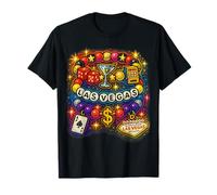 Las Vegas Bracelet de l'amitié Casino et icônes de la Vie Nocturne T-Shirt