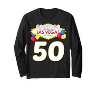 Las Vegas Fabulous 50th Birthday T-shirt pour anniversaire 50 ans Manche Longue