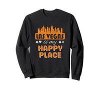 Las Vegas is My Happy Place Sin City Retro Distressed Party Sweatshirt