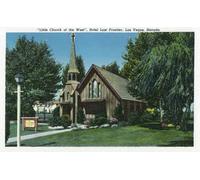 Las Vegas Little Church Hotel Last Frontier Plaque en métal vintage 20,3 x 30,5 cm