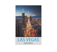 Las Vegas Nevada，Puzzle 1000 Pieces of Wood Puzzles Suitable for Adults Children Families Stress Relief Puzzle Games（38x52cm）-FU95