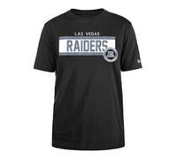LAS VEGAS RAIDERS New Era Cap NFL T-Shirt régulier à Encre Haute densité sérigraphie Graphique sur Le Devant Couleur Originale de l'équipe Unisexe Noir