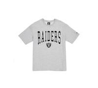 LAS VEGAS RAIDERS New Era Cap NFL T-Shirt surdimensionné en Satin avec écusson Logo Gris chiné Unisexe