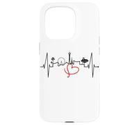 Las Vegas Silhouette Battement Coeur Nevada Sin City USA Coque pour iPhone 15 Pro
