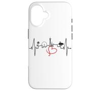 Las Vegas Silhouette Battement Coeur Nevada Sin City USA Coque pour iPhone 16