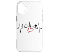 Las Vegas Silhouette Battement Coeur Nevada Sin City USA Coque pour iPhone 16 Plus