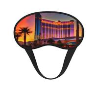 Las Vegas Sunset 1 Masque pour les yeux doux et lavable pour dormir, voyage, maison, hôtel, avion, camping