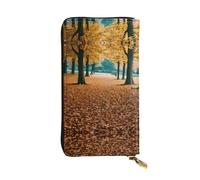 Las Vegas Sunset 1 portefeuille en cuir pour femme et homme, grand portefeuille avec 12 emplacements pour cartes, portefeuille pour passeport, Bonjour Automne, One Size