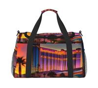 Las Vegas Sunset 1 Print Sac de voyage à main Sac de voyage à main Sac fourre-tout pliable Sac à bandoulière Noir Taille unique Moderne