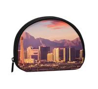 Las Vegas Sunset Mini sac de rangement avec fermeture éclair pour clés de monnaie Vous pouvez également ranger tous les petits objets que vous voulez, Noir , Taille unique, Pochette à monnaie