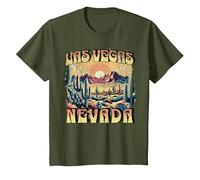 Las Vegas T-Shirt, Enfant, Olive, 4 Ans