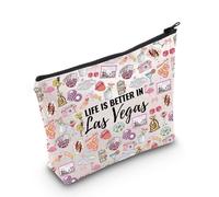 Las Vegas Trousse de maquillage pour femme « Life is Better in Las Vegas », In Las Vegas Bag EU, Trousse à cosmétiques avec impression