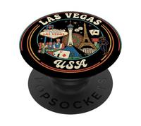 Las Vegas USA Souvenir de Voyage Rond Cadeau Touristique PopSockets PopGrip Adhésif