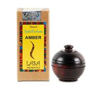 Lasa Aromatiques Ambre Naturel Solide Musc Corps De Parfum Dans Un Bocal En Bois - 6 gm