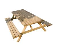 Lasa TABLE DE PICNIC FAMILY EN BOIS DE PIN AUTOCLAVÉ 180 X 150 X H 70 CM