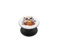 Lasagne Italienne Sage Hibou des neiges PopSockets PopGrip Adhésif