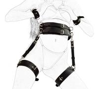 LaSaMee Ceinture De Yoga En Cuir Noir Pour Les Exercices D'étirement-H