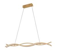 Suspension vagues LED intégrée Lasana 4 acier effet bois IP20 35W L.90cm Eglo