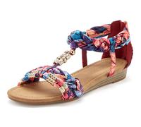 LASCANA Sandales azur / or / rose / rouge, Taille 41