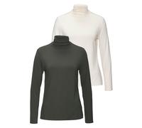 LASCANA T-shirt crème / kaki, Taille XL