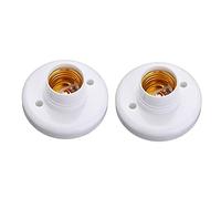 lascivious Lot de 2 supports ronds en plastique pour ampoule E27 Blanc