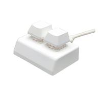 lascivious Mini clavier de programmation macro RVB avec 2 touches rouges pour jeu vidéo et dessin - Clavier personnalisé OSU - Blanc
