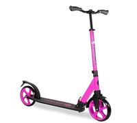 Lascoota Trottinette Freestyle pour Adultes et Adolescents et pour Les Jeunes de 12 Ans - Trottinette Adulte Pliable légère avec Grandes Roues - City Scooter à Hauteur Ajustable (Violet)