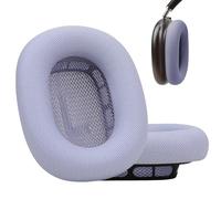 Laselan Coussinets d'oreille en silicone améliorés pour casque AirPods Max 2024, coussinets recouverts de cuir protéiné avec silicone, mousse à mémoire de forme et aimant (violet)
