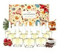 LASENTEUR Recharge Diffuseur Compatible Air Wick & Glade 12x19ml Hiver Mix | Quatre parfums: Spruce, Caramel, Espresso, Raspberry Cinnamon pour cuisine, salon, entrée & cadeau