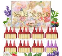 LASENTEUR Recharge diffuseur électrique, 8 recharges parfum d’intérieur compatibles avec diffuseur Febreze 3Volution, framboise jasmin baies, lavande sauge, salon salle de bain