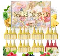 LASENTEUR Recharge diffuseur électrique, 8 recharges parfum d’intérieur compatibles avec diffuseur Febreze 3Volution, vanille santal hawaï, framboise jasmin, salon chambre