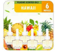 LASENTEUR Recharge diffuseur électrique Hawaïen Lot de 6 x 19 ML | compatible Air Wick et Glade, parfum d’intérieur exotique, désodorisant maison pour salon, entrée et chambre