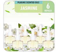 LASENTEUR Recharge diffuseur électrique Jasmin compatible Air Wick et Glade | Lot de 6 x 19 ml, parfum d’intérieur floral, désodorisant maison pour salon, chambre et entrée