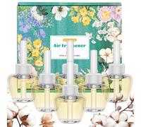 LASENTEUR Recharges pour diffuseur de parfum Coton 6 x 19 ml | Compatible avec Air Wick et Glade, parfum d'ambiance et désodorisant pour prise de courant, pour salle de bain et bureau