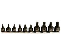 Laser 5664 Low Profile Star Socket Bit Set 1/4" D, 3/8" D 10pc